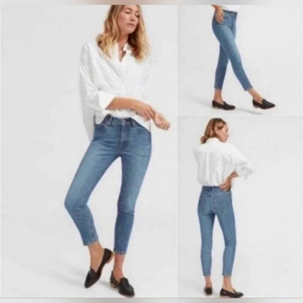 Everlane Jeans Size 26 Crop Medium Wash Mid Rise Classic denim
